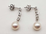 White Pearls Diamonds 18k White Gold 8.6g Ensemble Do0425rxzde