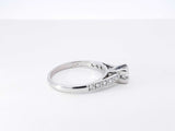 0.91 Ctw Diamond & 18k Gold Cathedral Engagement Ring 4.6g Size 7.75 Fw0426ezxdu