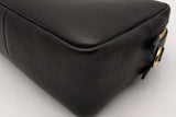 Prada Vitello Daino Black Leather Double Zip Camera Crossbody Bag Eb1026sxzsa