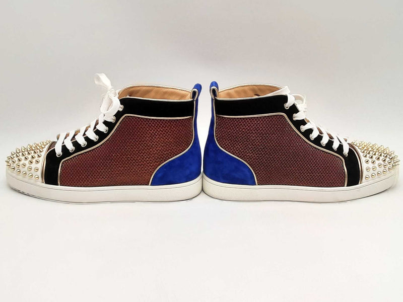 Christian Louboutin Lou Spikes Orlato Flat Mesh Tech Size 40 Sd0425oxzsa