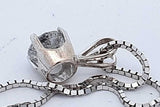 0.85ctw Diamond Pendant Necklace In 14k White Gold 3.7 Grams 18 Inch Eb0526prxde