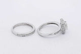 0.55cttw Diamond Wedding Set In 14k White Gold 4.6 Grams Size 4 Eb0826pxzsa