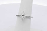 0.6cttw Diamond Ring In 14k White Gold 2.3 Grams Size 5.75 Eb0526wrxsa