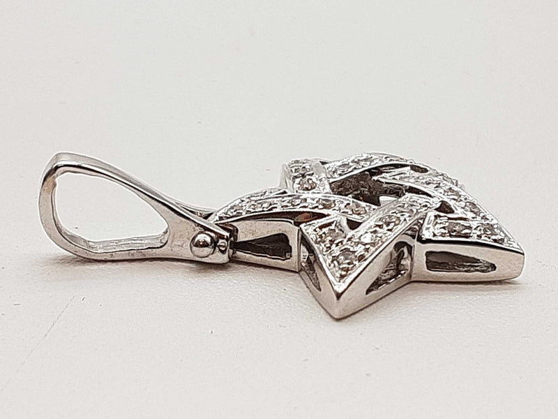 0.30 Cttw Diamonds 14k White Gold 5.4g Star Pendant Do0825lrxde