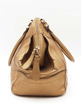 Mcm Gold Metallic Leather Top Handle Satchel Bag Eb0726lordu