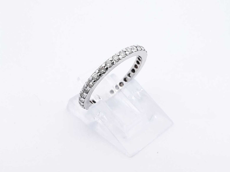 0.64 Cttw Diamond & 14k White Gold Eternity Ring Size 4.75 1.8 Grams Fw0425lordu