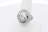 3.94cttw Diamond Ring In 14k White Gold 15.3 Grams Size 7 Eb1025lxxxzsa