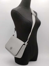 Tory Burch Pebbled Leather Thea Flap Crossbody Gray Aa0926rzsa