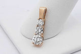 14k Yellow Gold Diamond Drop Pendant 1.8 Grams Eb0626cxzsa