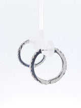 1.0 Cttw Champagne Diamond & 18k White Gold Hoop Earrings 2.2 Grams Fw0826orrdu