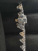 11.37 Cttw Diamond Graduated Cluster Tennis Necklace In 14k White Gold 24.8 Grams 16 Inch Fw0726wwszdu