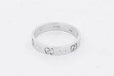 Gucci Icon 18k White Gold Band Ring 4.6 Grams Gucci Size 20 Eb0226pxzsa