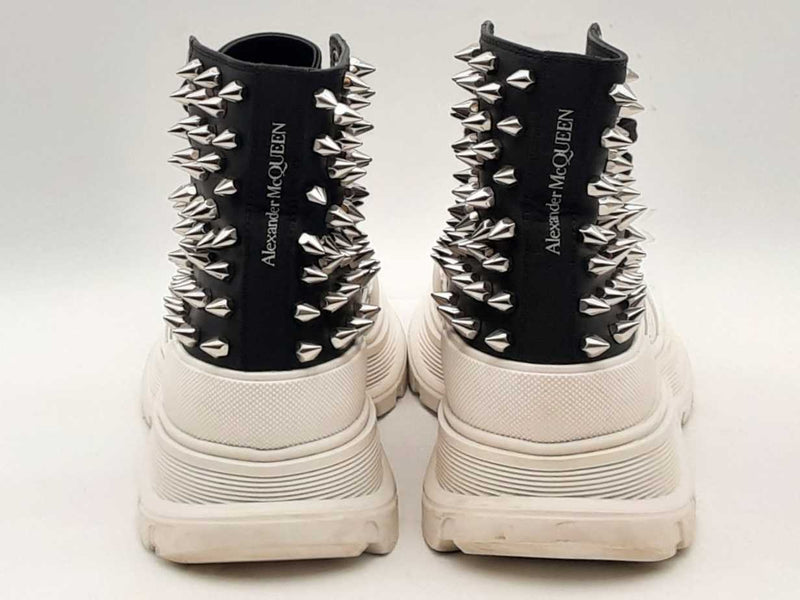 Alexander Mcqueen Tread Slick Punk Spike Black Shoes Size 9 Aa0825lzxsa