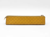 Gucci Microguccissima Pencil Pouch In Lime Yellow Leather Fw1026rzdu