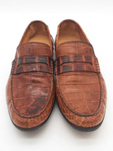 Harrys Of London Basel Alligator Penny Loafers Size 41 Eb0925lorde