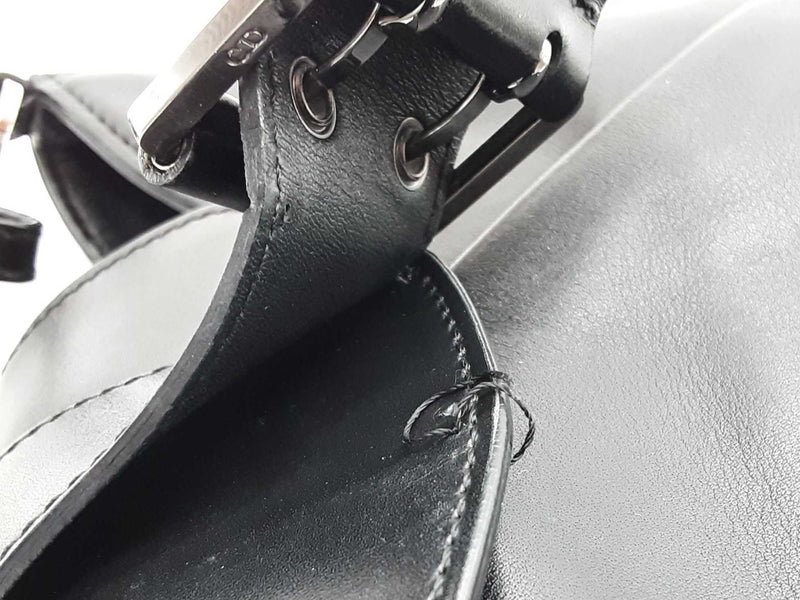 Christian Dior John Galliano Street Chic Black Leather Shoulder Bag Do0525orxde