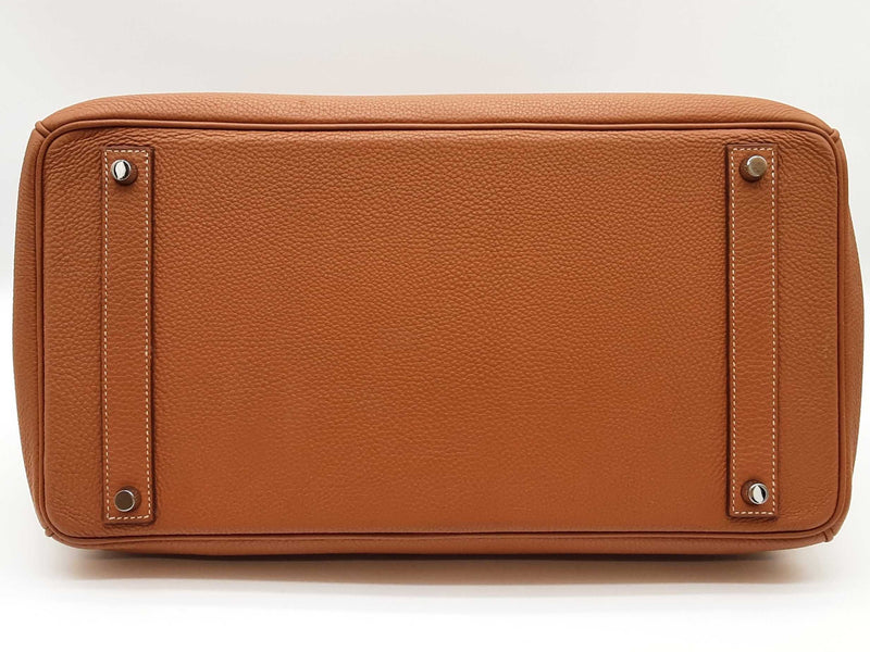 Hermes Birkin 40cm Gold Brown Togo Palladium Handbag Do1024erxzde