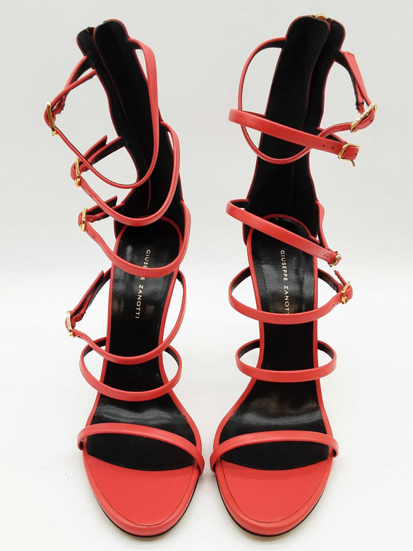 Giuseppe Zanotti Margaret Red Strappy Heels Size Eu 40 Do0325loxde