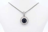 David Yurman Onyx Sterling Silver Pendant Necklace 10 Grams 17 Inch Eb0626lxzde