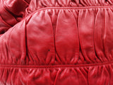 Prada Gaufre Frame Top Handle Bag In Red Nappa Leather Fw0126wrzdu