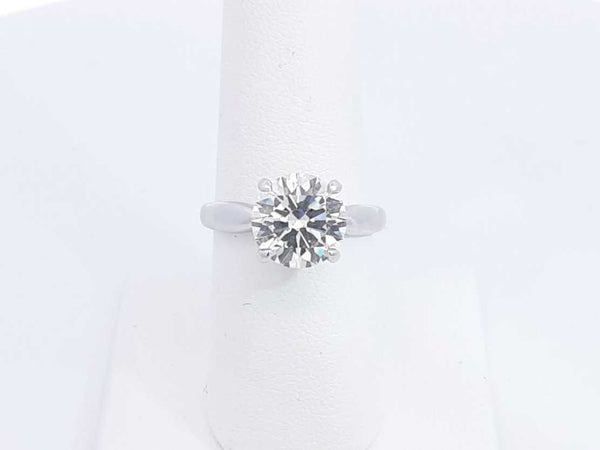 Lab Grown Round Diamond 3.25ctw Ring In 14k White Gold 4.6g Eb0222crxzsa