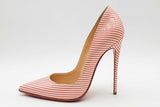 Christian Louboutin Pigalle Follies Striped Leather Pumps Size 39 Eb0526lrxsa
