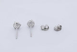 1.0cttw Lab Grown Diamond Stud Earrings In 14k White Gold 0.8 Grams Eb0326orxdu
