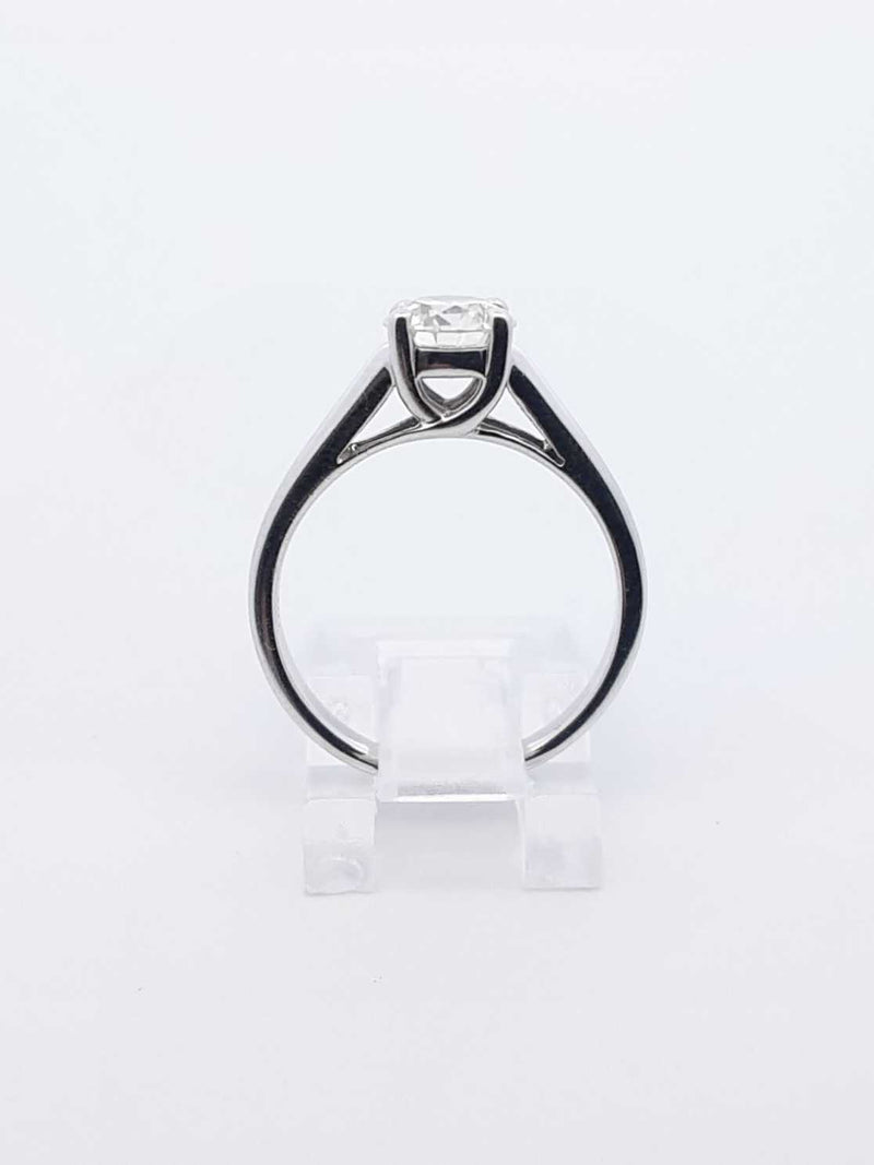 1.03 Ctw Tolkowsky Diamond & 14k White Gold Ring 3.8 Grams Size 6.5 Fw0825lpxzdu