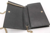 Gucci Black Leather Betty Chain Wallet Eb1026lrxsa