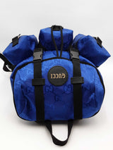 Gucci Blue Econyl Nylon Gg Monogram Off The Grid Backpack Eb0626rxzsa