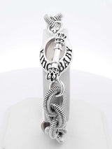 King Baby Sterling Silver Spiral Oval Link Bracelet 95.6 Gram 9 Inch Fw0425lrxdu