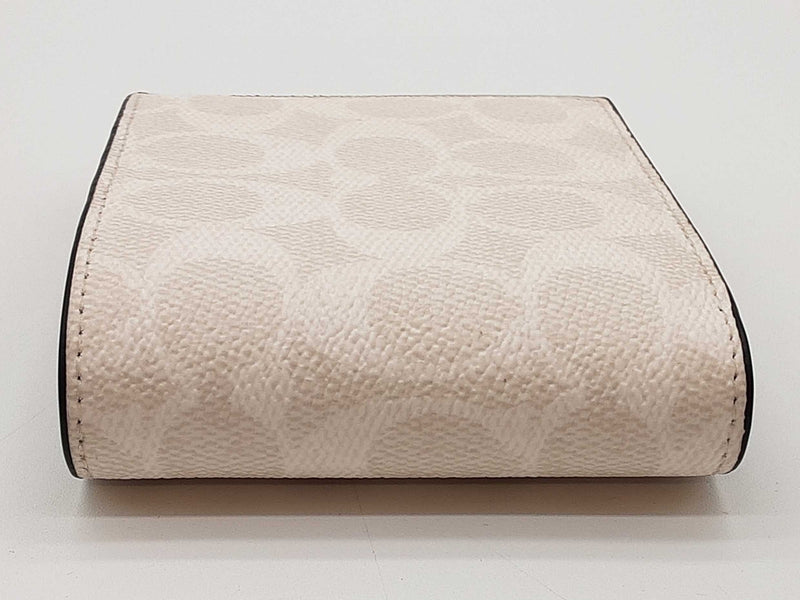 Coach 3 In 1 White Creme Signature Coated Canvas Wallet Do1025wxde