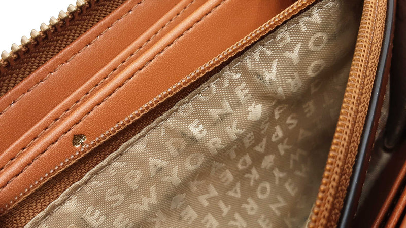 Kate Spade Continental Wallet In Warm Gingerbread Pebbled Leather Fw1025ordu