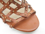 Michael Kors Yvonne Gold Brown Leather Caged Heels Size Us 8m Womens Do0525oxde