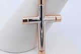 14k Two Tone Gold Cross Pendant 2.5 Grams Eb0626lrxde
