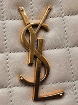 Yves Saint Laurent Cassandre Pouch In Ecru Matelassé Carré Lambskin Fw0926wzxdu