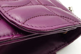 Salvatore Ferragamo Quilted Gancini Purple Leather Crossbody Bag Eb0226orxsa