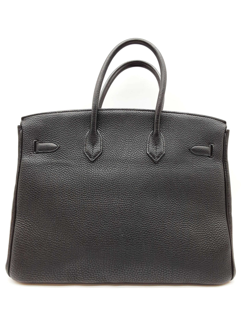Hermes Birkin 35 Noir Black Togo Palladium Hardware Handbag Do0825srxzde