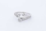 1.26cttw Lab Grown Diamond Ring In 14k White Gold 5.33 Grams Size 7 Eb0726llxzde
