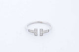 Tiffany & Co. T Diamond Wire 18k White Gold Ring 2.7 Grams Size 7.5 Eb0826cxzde