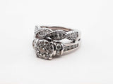1.07 Cttw Diamond & 10k White Gold Bridal Set 8.2 Grams Size 6.5 Fw0625wrxdu