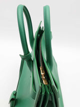 Yves Saint Laurent Green Leather Sac De Jour Tote Bag Eb0626rxzsa
