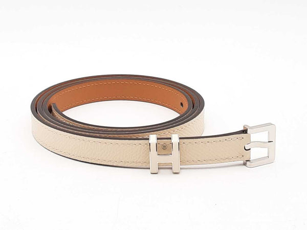 Hermes Pop H 15 Epsom Leather Belt In Craie Fw1024lrxsa