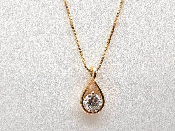 Pandora Infinite 1.00 Carat Lab Grown Diamond 14k Yellow Gold 6.1g Pendant Chain 17.5 In Do0425rxzde
