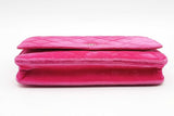 Chanel Hot Pink Quilted Velvet Wallet On Chain Eb0726lxxzsa