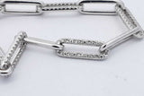 1.9cttw Diamond Link Bracelet In 14k White Gold 7.7 Grams 7 Inch Eb0526rxzsa