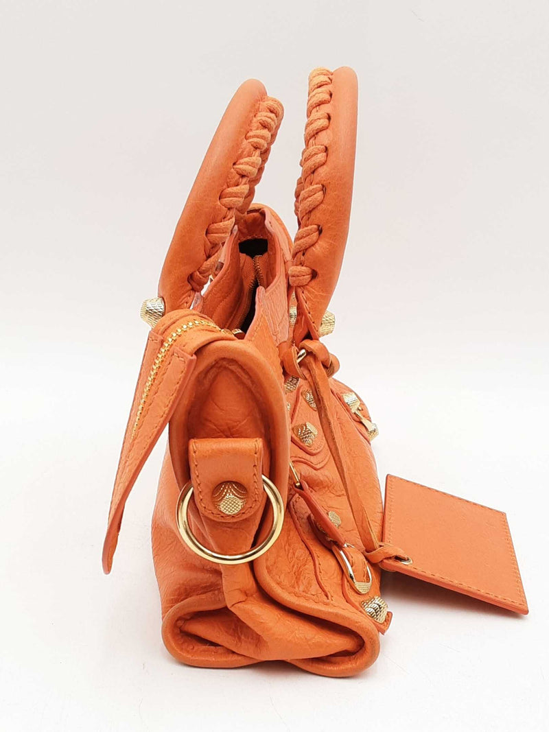 Balenciaga Tangerine Agneau Mini City Handbag Sd0925wzxsa