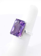 Tiffany & Co. Sparklers Amethyst & Silver Cocktail Ring 6.5g Size 6 Fw1026wrxdu