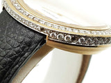 Fendi My Way White Dial Black Leather Band Steel Quartz Watch Do0825wxzde