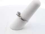 0.59 Cttw Diamond & 95% Platinum Three-stone Ring 5.7 Grams Size 7 Fw0525ocrdu